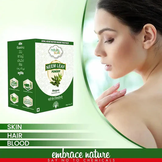 nature-sure-neem-leaf-powder-200g-with-rose-water-50ml-everteen-neud-com-1